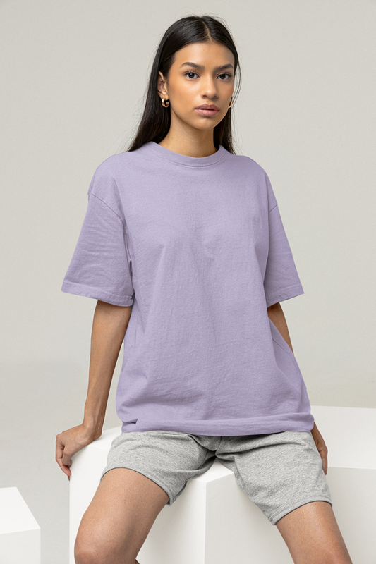 Lavendar Heavyweight Oversized Women T-Shirt