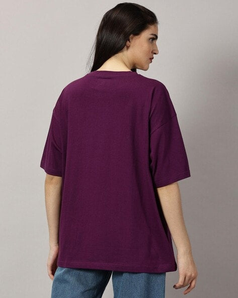 Purple Heavyweight Oversized Women T-Shirt