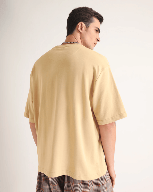 Beige Heavyweight Oversized Male T-Shirt