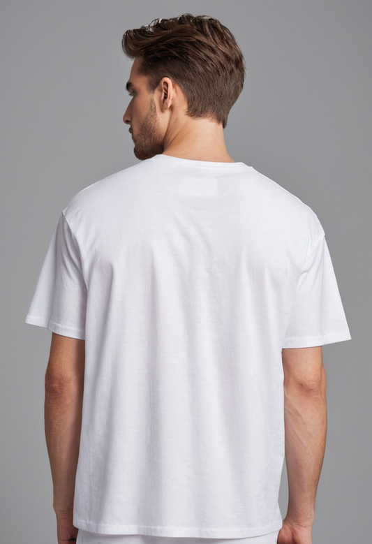 White Lightweight Oversized Male T-Shirt