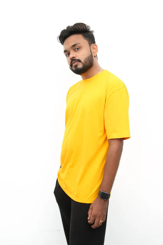 Yellow Heavyweight Oversized Male T-Shirt